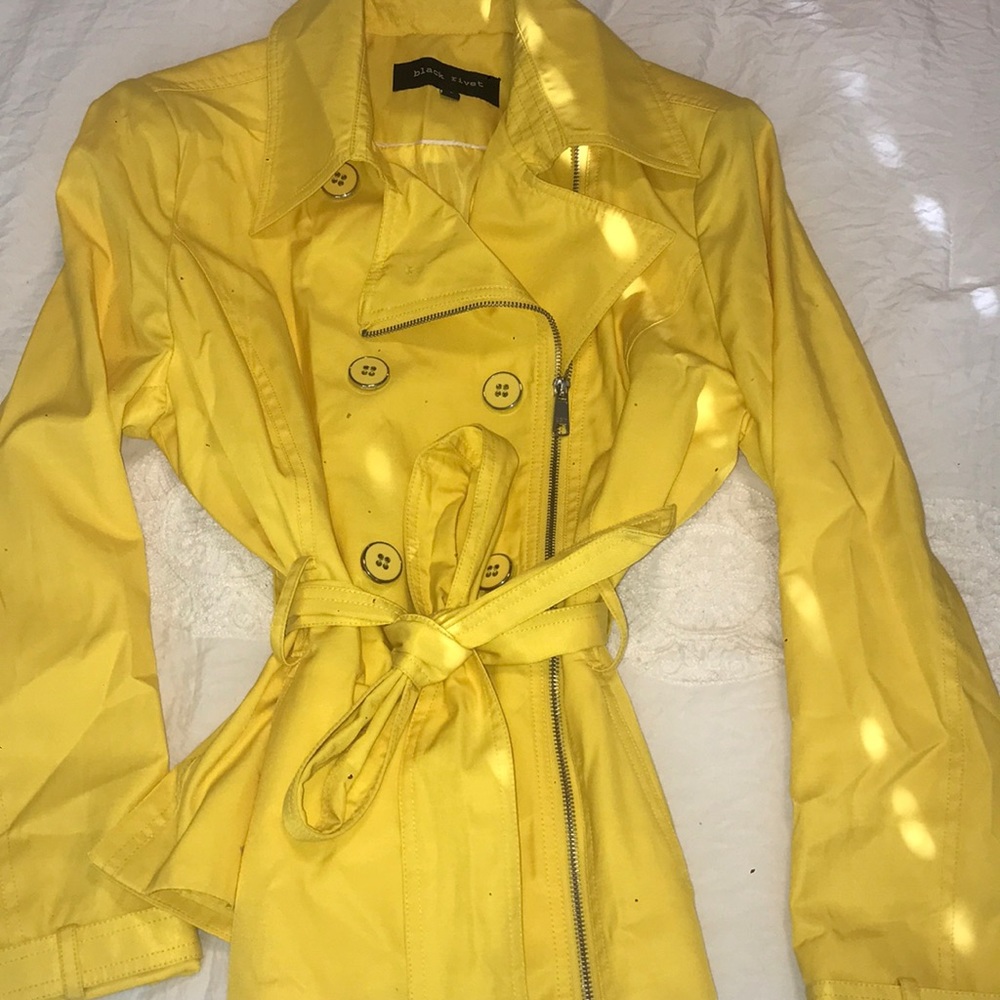 Yellow Rain jacket from Wilson Leather store